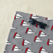 Serviette De Plage Voilier (En situation)