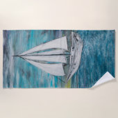 Serviette De Plage Voilier Away Beach Tower (Devant)