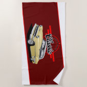 Serviette De Plage Voiture classique 1954 (Devant)