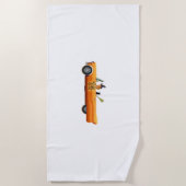 Serviette De Plage voiture halloween (Devant)