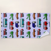 Serviette De Plage Voitures, Camions, Bus (Devant)