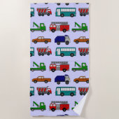 Serviette De Plage Voitures, Camions, Bus (Devant)