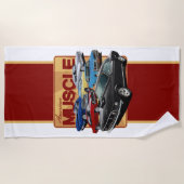 Serviette De Plage Voitures musicales rétro américaines (Devant)