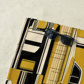 Serviette De Plage Voitures Rétro Milieu du siècle (En situation)