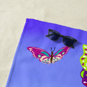 Serviette De Plage Vol de papillons multicolores (En situation)