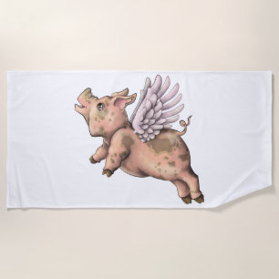 Serviette De Plage Voler des porcs