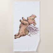 Serviette De Plage Voler des porcs (Devant)