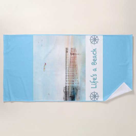 Serviette De Plage Voler Haut à Marée Basse (Devant)