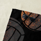 Serviette De Plage Volley-ball orange et noir (En situation)