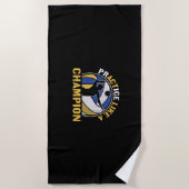 Serviette De Plage Volleyball Player | Practice Like A Champion (Devant)