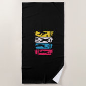 Serviette De Plage Volleyball Player | Set Spike Repeat (Devant)