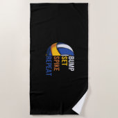 Serviette De Plage Volleyball Player | Set Spike Repeat (Devant)