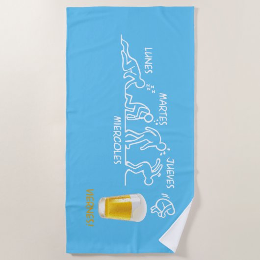 Serviette De Plage Volution de la bière (Devant)