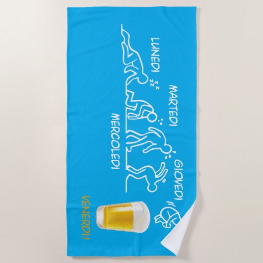 Serviette De Plage Volution de la bière (Devant)