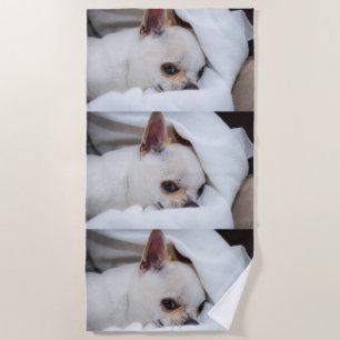 Serviette De Plage Votre chiot chien de compagnie photo personnalisée