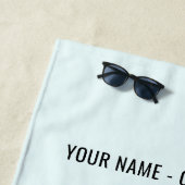Serviette De Plage Votre entreprise Logo Texte Plage Serviette Choisi (En situation)