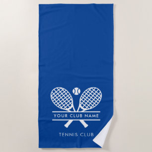 Serviette De Plage Votre Équipe de Tennis sur Gazon Country Club Name