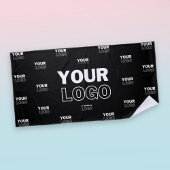 Serviette De Plage Votre logo et votre logo de répétition Arrière - p