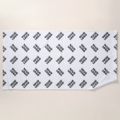 Serviette De Plage Votre logo | Motif répété de substitution simple (Devant)