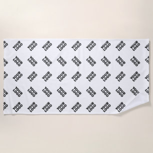 Serviette De Plage Votre logo   Motif répété de substitution simple