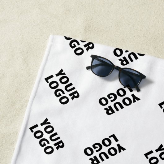 Serviette De Plage Votre logo | Motif répété de substitution simple (En situation)