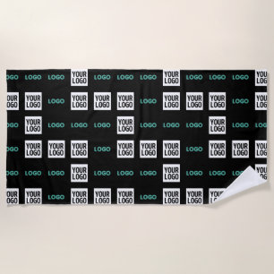 Serviette De Plage Votre logo ou image Zig Zag Motif avec deux imag
