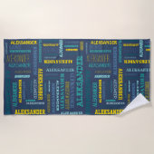 Serviette De Plage Votre (Long) nom est partout (Devant)