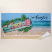 Serviette De Plage Votre nom Beach Towel (Devant)