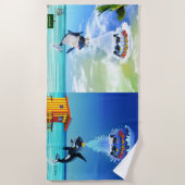 Serviette de plage Vous avez du courrier pour bale (Devant)