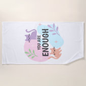 Serviette De Plage Vous êtes assez chat Affirmation (Devant)