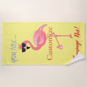 Serviette De Plage Vous Êtes Flamant rose Hot Thunder_Cove (Devant)