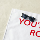 Serviette de plage vous êtes la rose (En situation)
