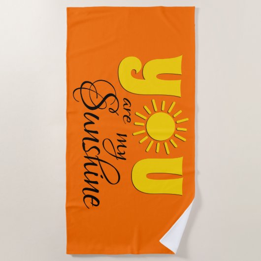 Serviette De Plage Vous êtes mon soleil (Devant)