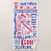 Serviette De Plage Vous êtes rouge, blanc et bleu personnalisés (Devant)