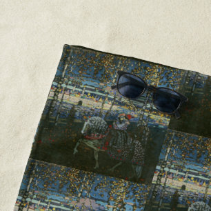 Serviette De Plage Voyage Abstrait, Couple à cheval par Kandinsky