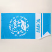 Serviette De Plage Voyage de croisière sur mesure 2025 Mode vacances (Devant)