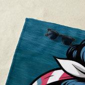 Serviette De Plage Voyage de filles au chignon décoiffé, j'apporterai (En situation)