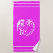 Serviette De Plage Voyage de filles personnalisé pour les vacances de (Devant)