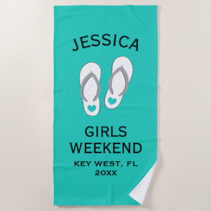 Serviette De Plage Voyage de week-end entre filles destination person