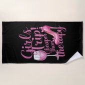 Serviette De Plage Voyage des filles moins cher que la thérapie Weeke (Devant)