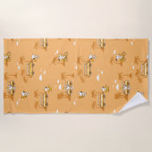Serviette De Plage Voyage sur route | Peanuts Snoopy Beach Motif (Devant)