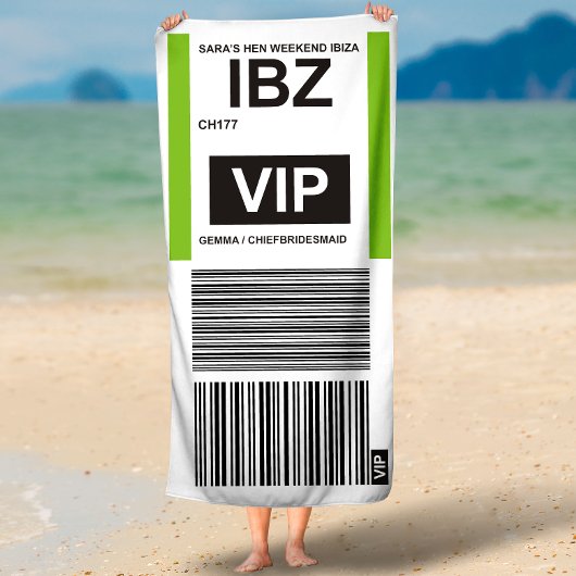 SERVIETTE DE PLAGE VOYAGE VIP