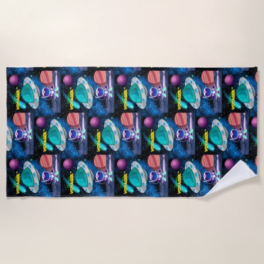 SERVIETTE DE PLAGE VOYAGEUR COSMIQUE (Devant)