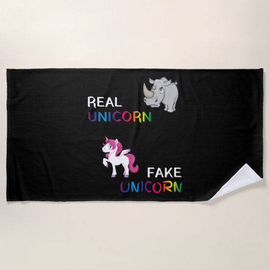 Serviette De Plage Vrai licorne (Devant)