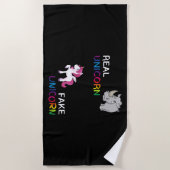 Serviette De Plage Vrai licorne (Devant)