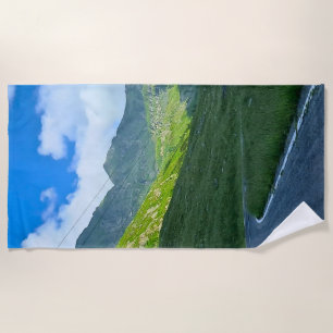 Serviette De Plage Vue alpine de Transfagarasan – Art montagneux de R