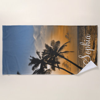 Serviette De Plage Vue du coucher du soleil
