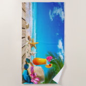 SERVIETTE DE PLAGE VUE OCÉAN (Devant)