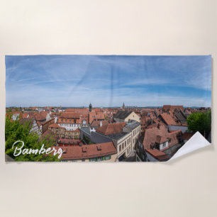 Serviette De Plage Vue panoramique de la vieille ville d'en haut à Ba