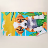 Serviette De Plage Vue Plage Pup Paradise (Devant)